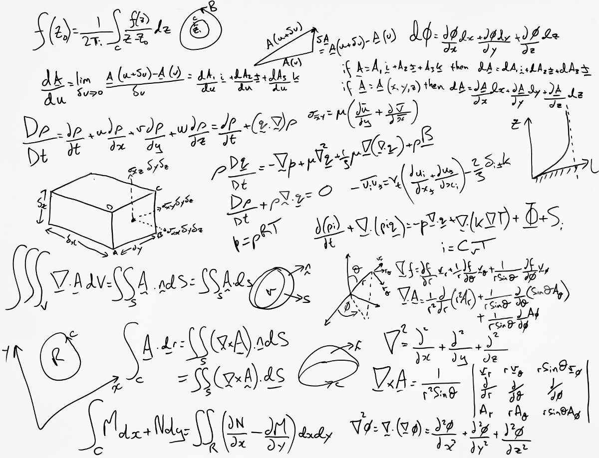A Whiteboard Full of Calculations