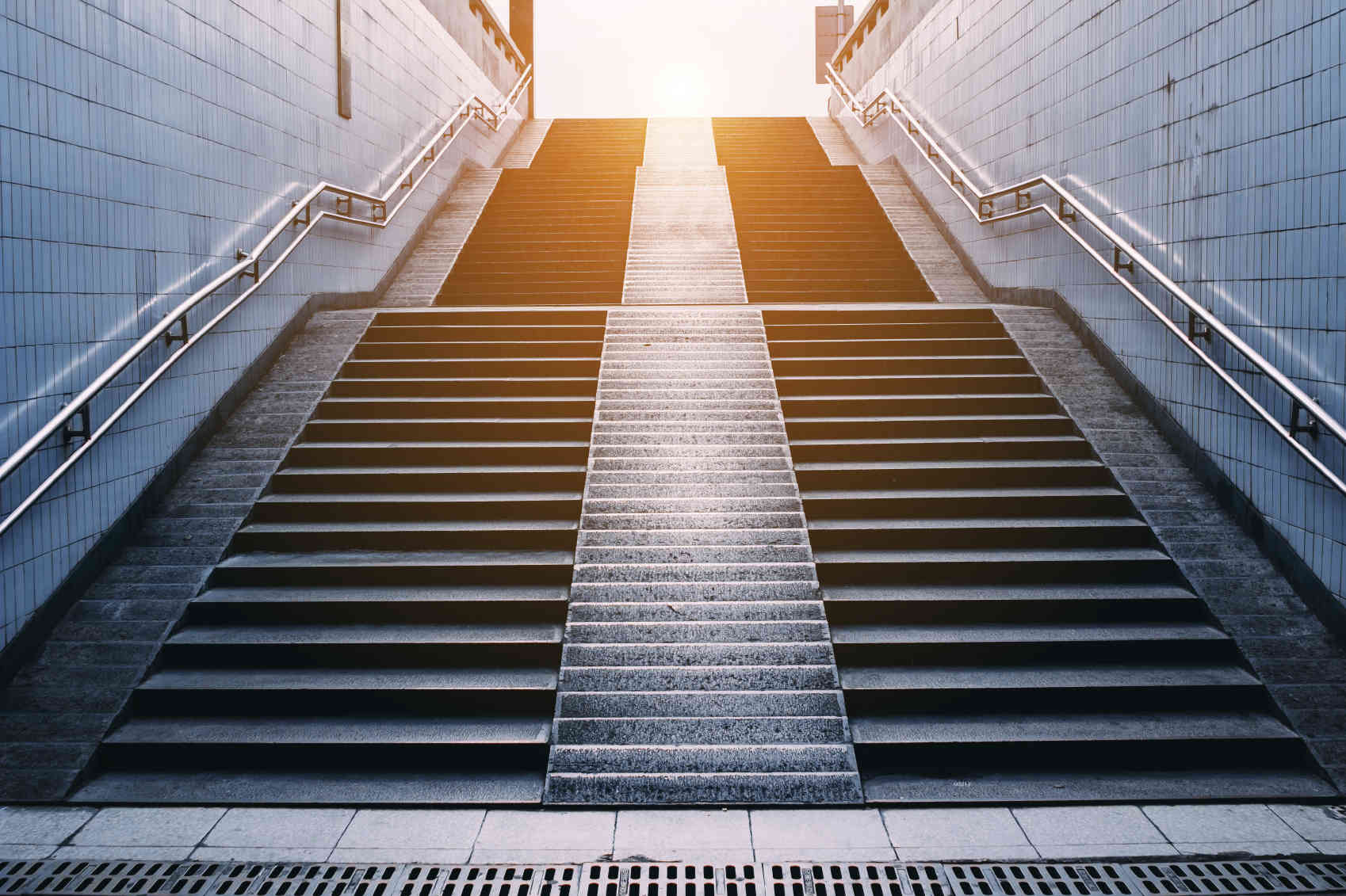 Steps leading up into the sunshine
